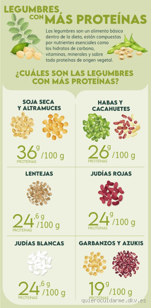 ¿Cuál es la legumbre que tiene más proteínas?